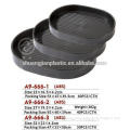 Oval plastic trays for barbeque